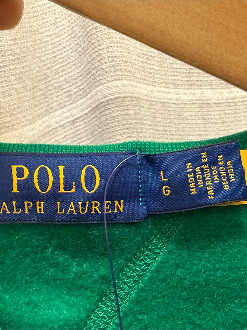Polo by Ralph Lauren Green Crewneck Sweatshirt with Embroidered Pony - Picture 8 of 8
